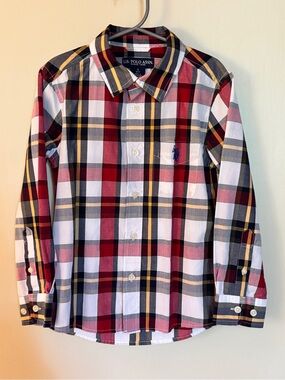 Boys’ U.S. Polo Assn. Multicolor Plaid Button-Down Shirt